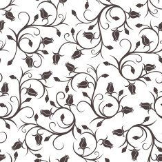 Seamless pattern with rose buds Vector illustration