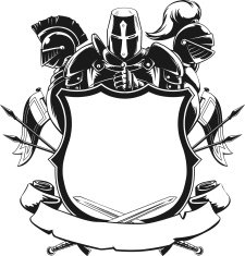 Knight & Shield Silhouette Ornament N2