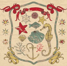 Decorative nautical illustration