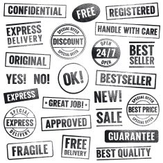 Grunge rubber stamps