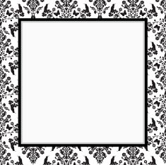 damask frame invitation design