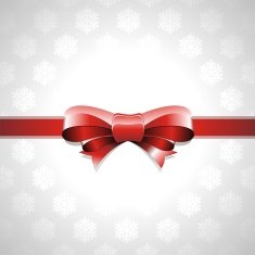Merry Christmas Design with ribbon and bow