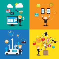 Shopping online and logistic vector N2