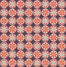 Seamless pattern with floral and geometrical ornament N2
