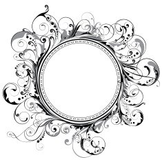 Circle swirl frame