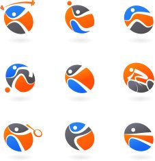 Abstract sport icons