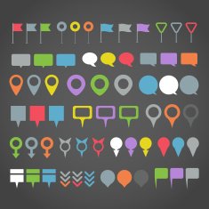 Navigation pins collection