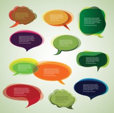 Collection of Colorful Speech And Thought Bubbles N2