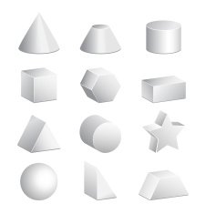 Basic 3d figures in vector N2