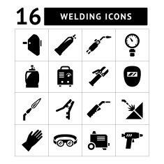 Set icons of welding N2