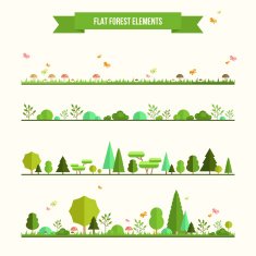 Set of flat forest elements N2