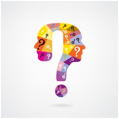 Two heads forming colorful question mark symbol N2