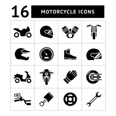 Set icons of motorcycle N4