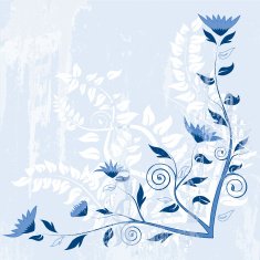 Blue Spring Corner Embellishment