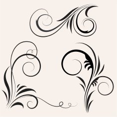 Black vintage design elements