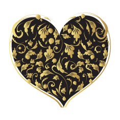 Floral heart shape for your design N4