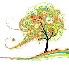 Art tree beautiful for your design N15