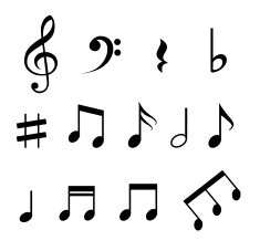 Set of music notes vector N6