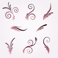 Set of floral elements N25