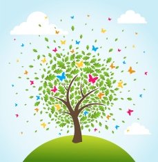 Abstract spring time tree N2