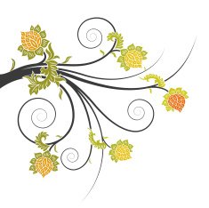Abstract floral scrolls
