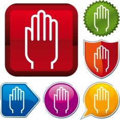 icon series open hand (vector)
