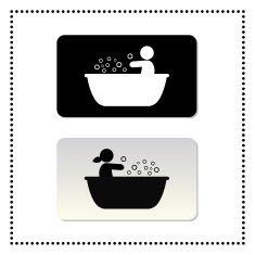 bathtub symbol tag