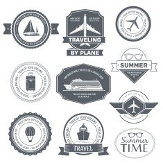 Travel set label template of emblem element for your product N2