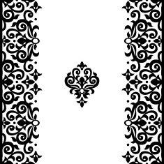 Vector seamless border in Victorian style N71