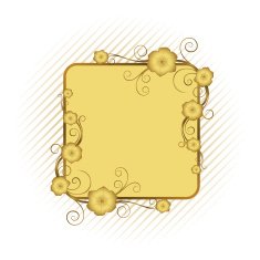 abstract floral frame N22