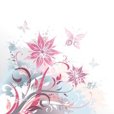 Grunge floral background N88