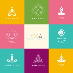 Set of logos for a yoga studio N6