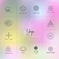 Set of logos for a yoga studio N7