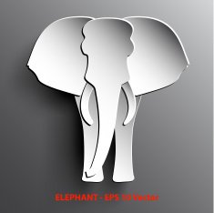elephant 3d paper vector eps 10 illustration N2