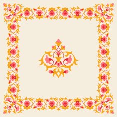 Ornamental border frame design element N2