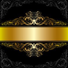 Golden black label design