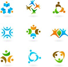 Abstract human icons N2