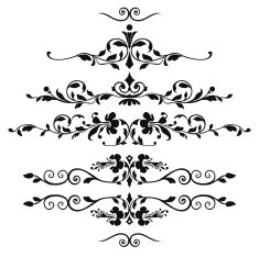 set of floral ornaments N6