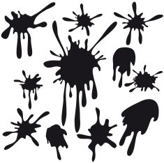 several hand made blots