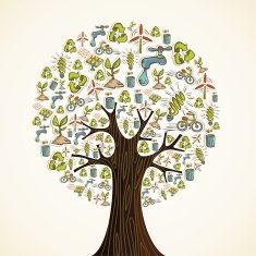 Go Green icons tree