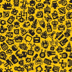 Cartoon robots faces
