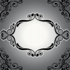 Frame retro gray design