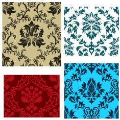 seamless damask patterns set N19