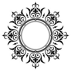 Ornamental vintage border frame