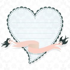You & me heart St Valentine&acute;s Day design