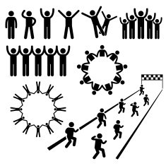 People Community Welfare Stick Figure Pictogram Icons N2