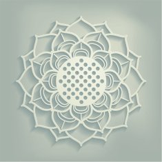 Ornamental lotus flower (Paper cut) N2