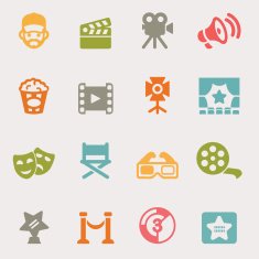 Movie variety color icons N2