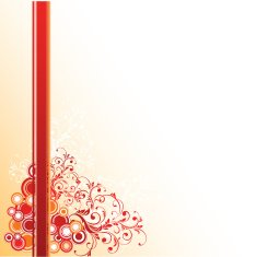 Red floral ornate N2