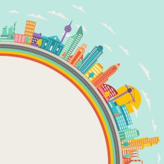 Cityscape background with buildings N13